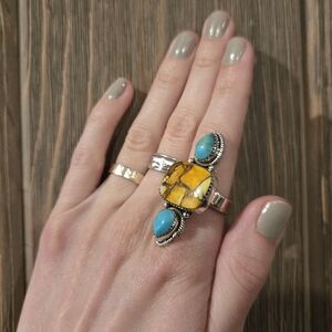 Honey Dahlia Turqouise Sterling Ring